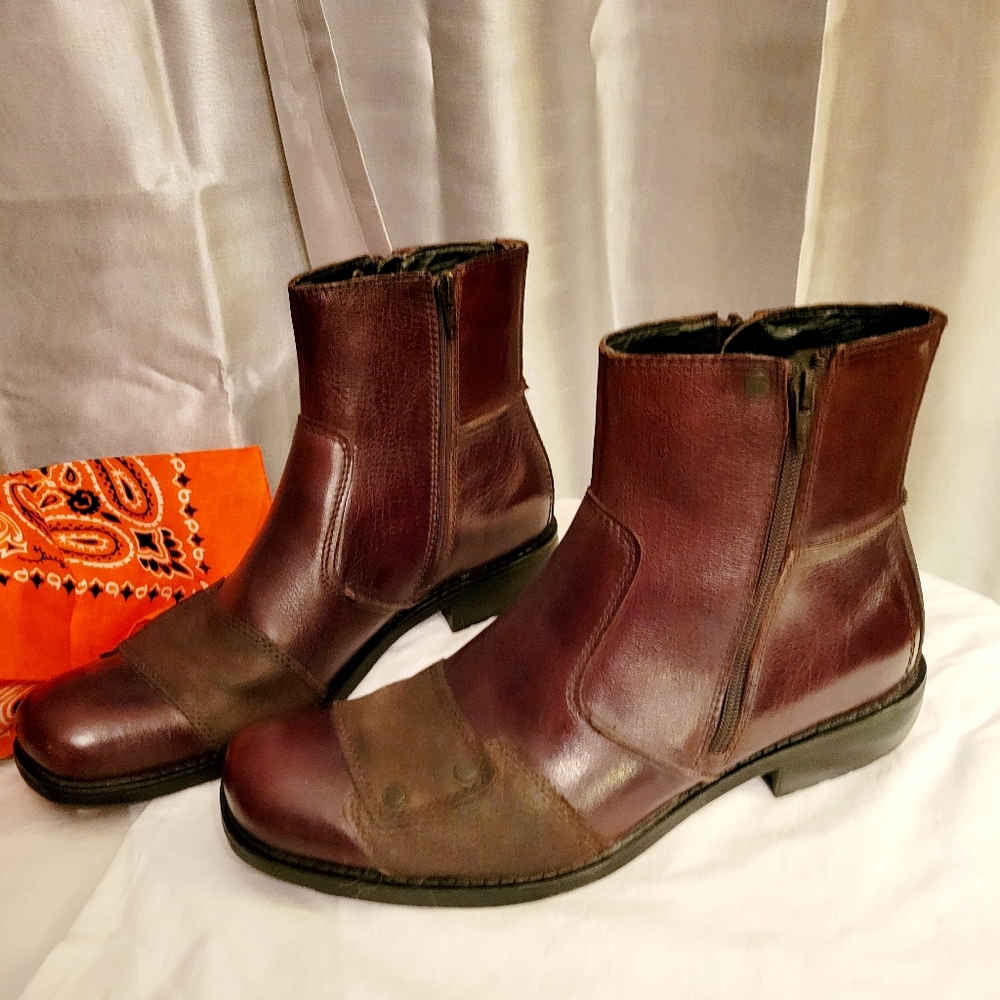 Alfani Mens leather ankle boots size 12